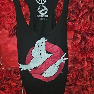 Ghostbusters Girls Black Tank Top Size S/M